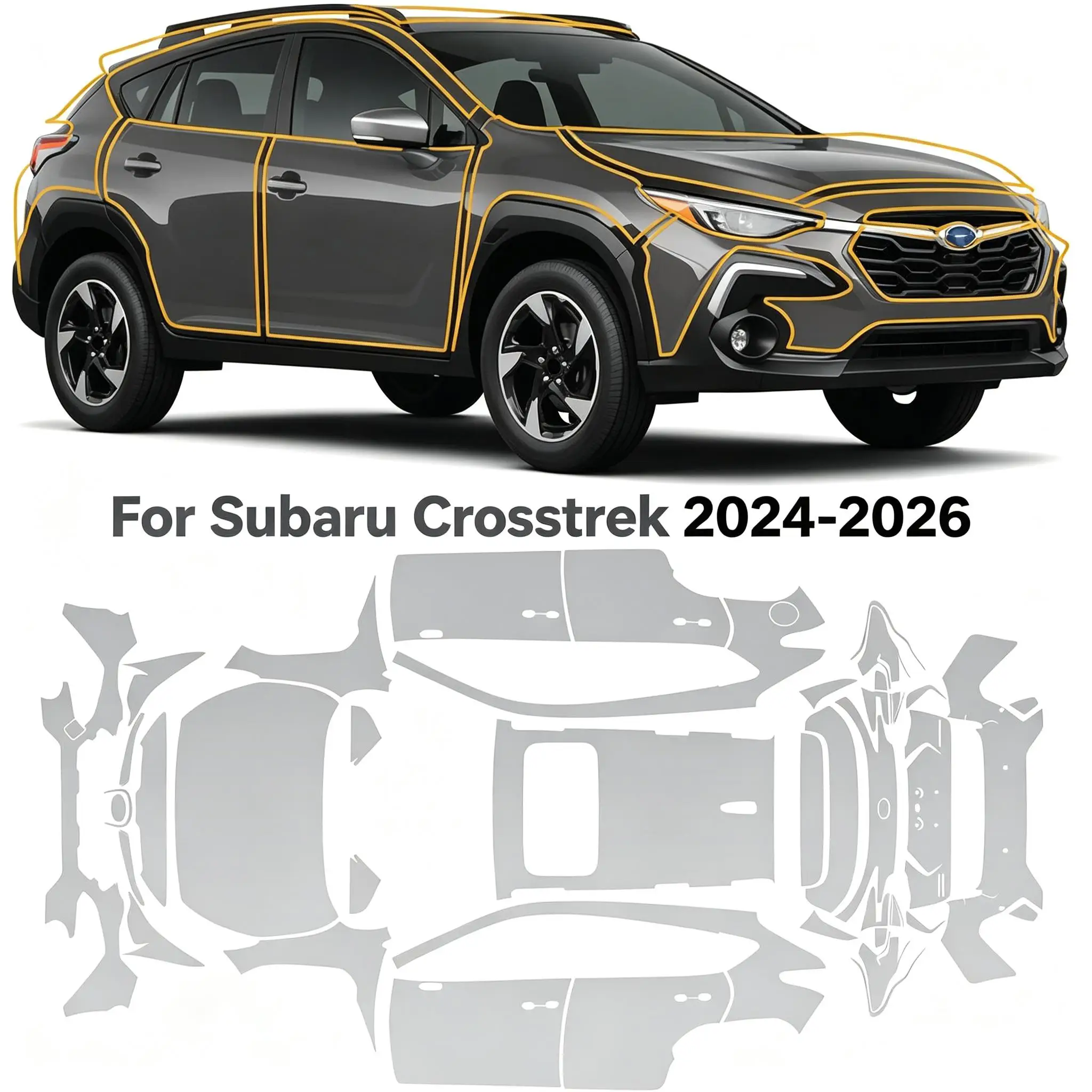 For Subaru Crosstrek 2024-2026 9Mil TPU Bumper Hood Scratch-Resistant Self-Healing Paint Protection Film Invisible Pre-cut PPF K
For Subaru Crosstrek 2024-2026 9Mil TPU Bumper Hood Scratch-Resistant Self-Healing Paint Protection Film Invisible Pre-cut PPF K