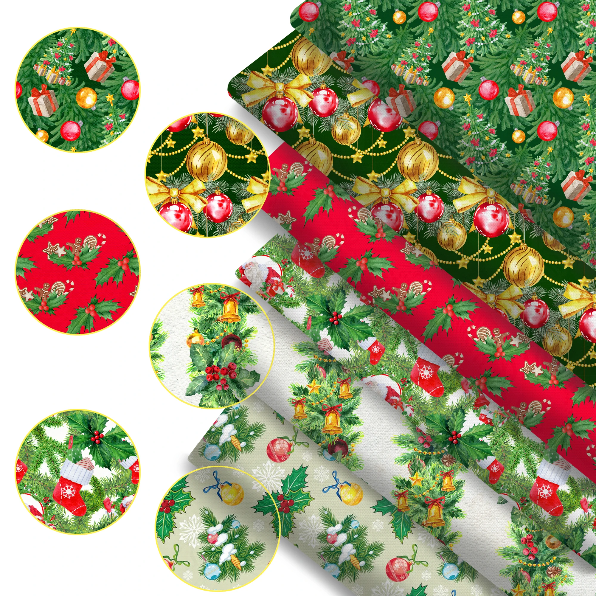50*145cm Patchwork Christmas Day Polyester Fabric For Tissue Sewing Quilting Fabrics Needlework Material DIY Handmade
50*145cm Patchwork Christmas Day Polyester Fabric For Tissue Sewing Quilting Fabrics Needlework Material DIY Handmade