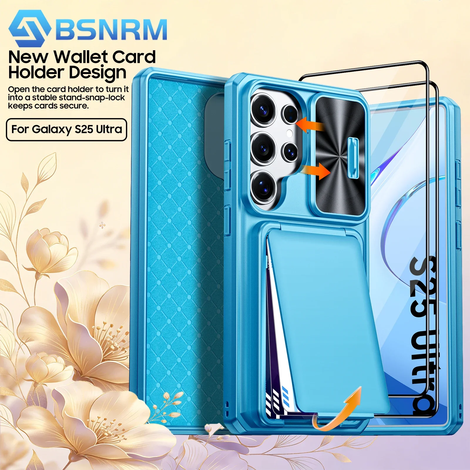 for Samsung Galaxy S25 Ultra Phone Case with Card Holder(RFID Shielding)Camera Lens Cover,Kickstand,Rugged Duty Case-Sky Blue
for Samsung Galaxy S25 Ultra Phone Case with Card Holder(RFID Shielding)Camera Lens Cover,Kickstand,Rugged Duty Case-Sky Blue