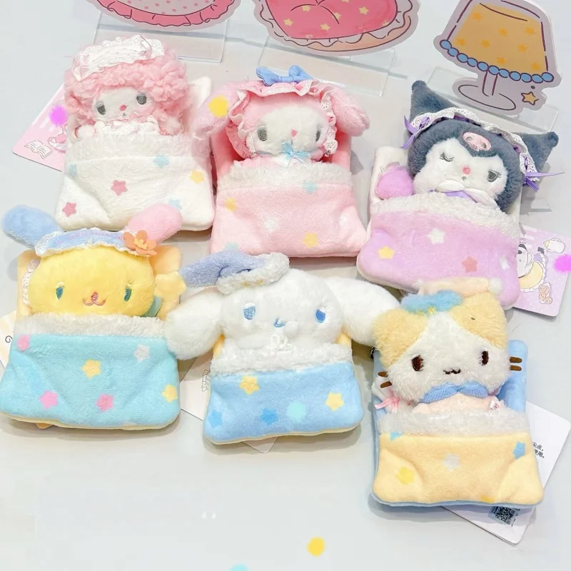 12cm Sleeping Bag Sanrio Kuromi Kitty Masyumaro My Sweet Piano plush toy keychain Sleepy Mood usahana Stuffed doll bag charm toy
12cm Sleeping Bag Sanrio Kuromi Kitty Masyumaro My Sweet Piano plush toy keychain Sleepy Mood usahana Stuffed doll bag charm toy