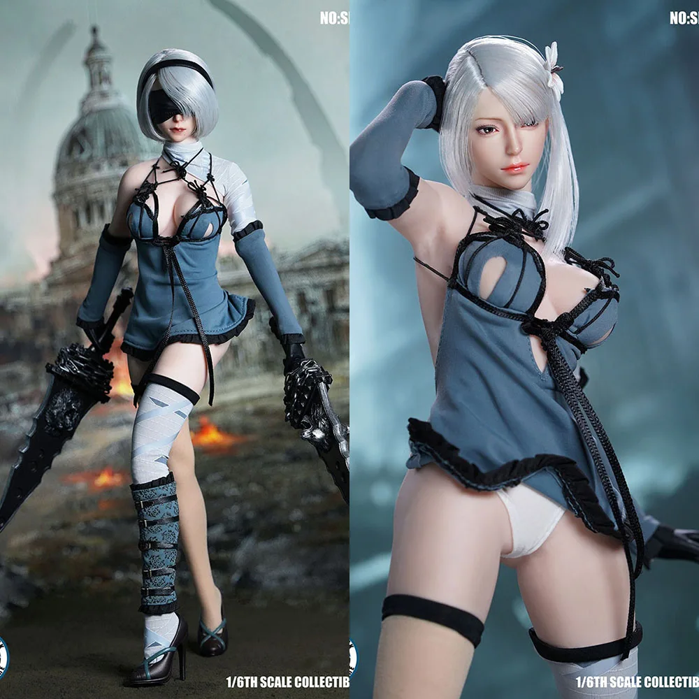 In Stock SUPER DUCK SET069 1/6 Robot Killer 2B Sister Head Sculpt with Nightshirt Costume Clothes Model for 12'' TBL S42A Body
In Stock SUPER DUCK SET069 1/6 Robot Killer 2B Sister Head Sculpt with Nightshirt Costume Clothes Model for 12'' TBL S42A Body