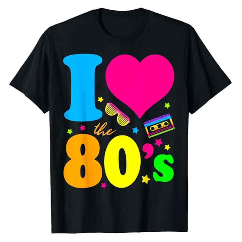 I Love The 80'S T-Shirt 80's 90's Costume Party Tee T-Shirt Retro Style Saying Tee Short Sleeve Lovely Graphic Outfits Cute Tops
I Love The 80'S T-Shirt 80's 90's Costume Party Tee T-Shirt Retro Style Saying Tee Short Sleeve Lovely Graphic Outfits Cute Tops