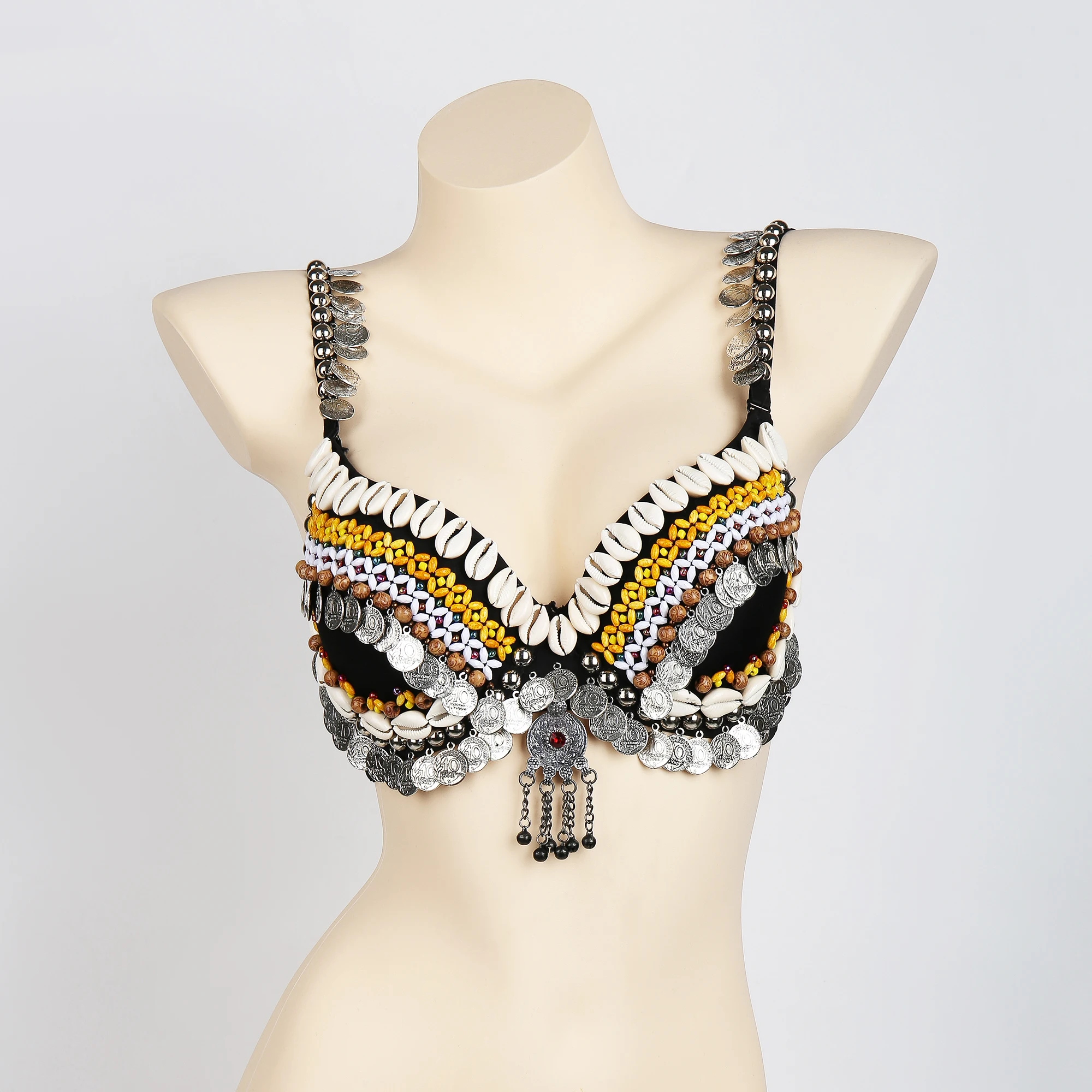 ATS Tribal Belly Dance Beads Bra Push Up Beaded Bra B/C Cup Vintage Gypsy Dance Bra Tops with Coins
ATS Tribal Belly Dance Beads Bra Push Up Beaded Bra B/C Cup Vintage Gypsy Dance Bra Tops with Coins