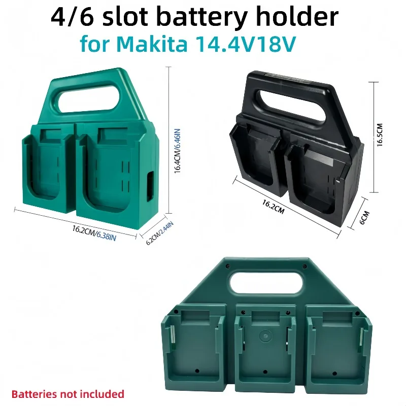 Портативный держатель батареи на 4/6 слотов для литий-ионных аккумуляторов Makita 14 В, 18 В, компактный ящик для хранения, набор инструментов, быстрый доступ на месте
Портативный держатель батареи на 4/6 слотов для литий-ионных аккумуляторов Makita 14 В, 18 В, компактный ящик для хранения, набор инструментов, быстрый доступ на месте