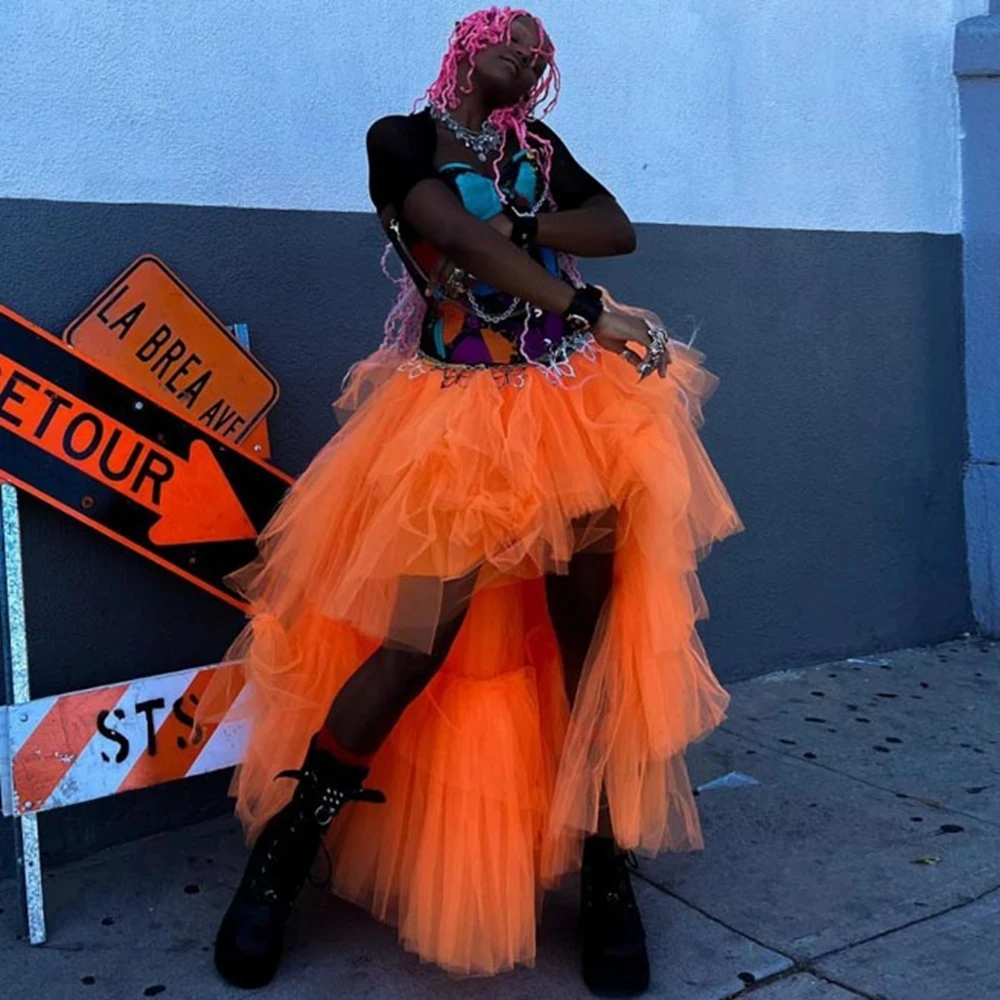 Hi Low Party Skirt Layered Custom Made Orange Tulle High Low Fluffy Tutu Skirts Woman Clothes ropa de mujer
Hi Low Party Skirt Layered Custom Made Orange Tulle High Low Fluffy Tutu Skirts Woman Clothes ropa de mujer