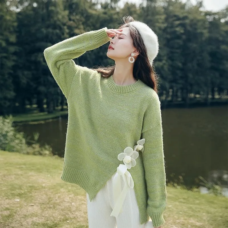 Women Simplicity Office Lady Solid Color Knitting Pullover Women Clothes All-match Flowers Loose Soft Long Sleeve Tops Knitwear
Women Simplicity Office Lady Solid Color Knitting Pullover Women Clothes All-match Flowers Loose Soft Long Sleeve Tops Knitwear