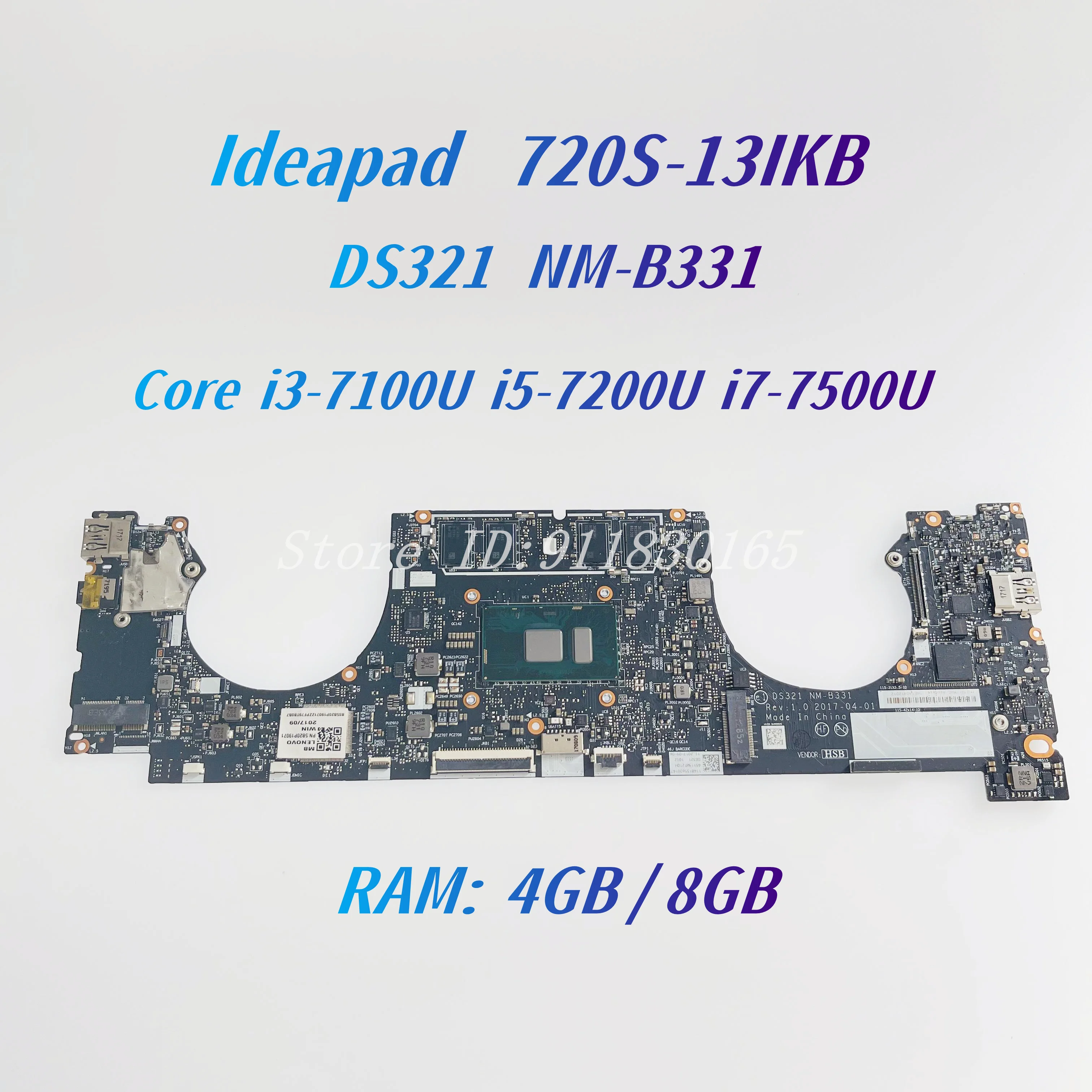 Материнская плата для ноутбука Lenovo Ideapad 720S-13IKB, системная плата DS321 NM-B331 5B20P19071 с процессором Core i3 i5 i7 4 ГБ/8 ГБ ОЗУ, 100% рабочий
Материнская плата для ноутбука Lenovo Ideapad 720S-13IKB, системная плата DS321 NM-B331 5B20P19071 с процессором Core i3 i5 i7 4 ГБ/8 ГБ ОЗУ, 100% рабочий