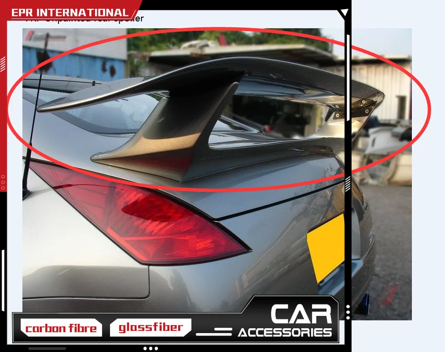 For Nissan 350Z Z33 Fairlady Rear Trunk Spoiler Wing Lip FRP Unpainted Bodykits Diffusers Addon Trim Parts Spoilers Wings
For Nissan 350Z Z33 Fairlady Rear Trunk Spoiler Wing Lip FRP Unpainted Bodykits Diffusers Addon Trim Parts Spoilers Wings
