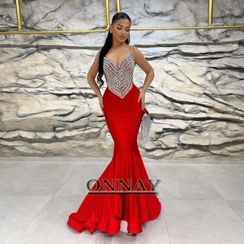 Customized Glitter Trumpet Saudi Arabric Prom Dresses Crystals Spagetti Straps for Women Gala Bespoke Party Gown Robes De Soiree
Customized Glitter Trumpet Saudi Arabric Prom Dresses Crystals Spagetti Straps for Women Gala Bespoke Party Gown Robes De Soiree