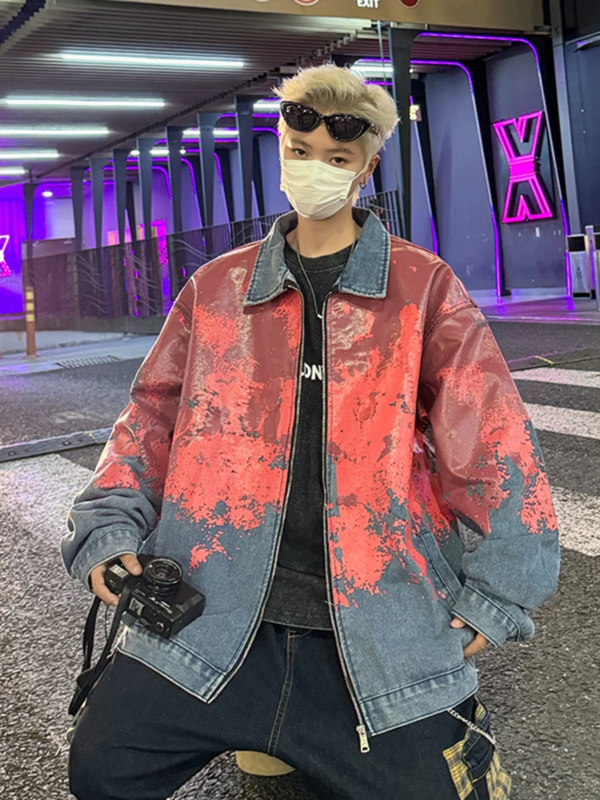 Tie-Dye Vintage Men's Denim Jaet Loose Fit Spring Autumn Trendy Design Casual Outerwear Classic Waed out Sle
Tie-Dye Vintage Men's Denim Jaet Loose Fit Spring Autumn Trendy Design Casual Outerwear Classic Waed out Sle