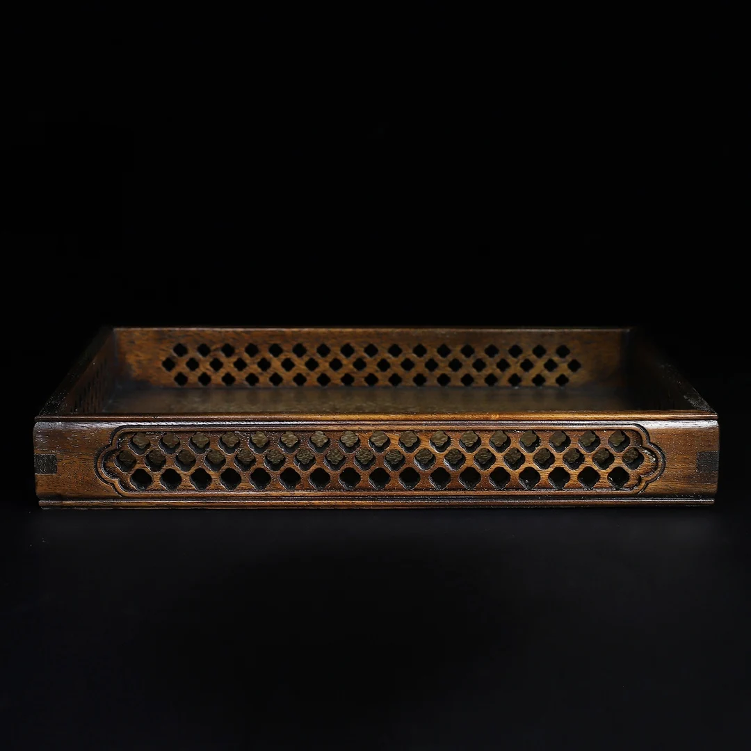 Rosewood Hollow-Carved Rectangular Tea Storage Tray
Rosewood Hollow-Carved Rectangular Tea Storage Tray