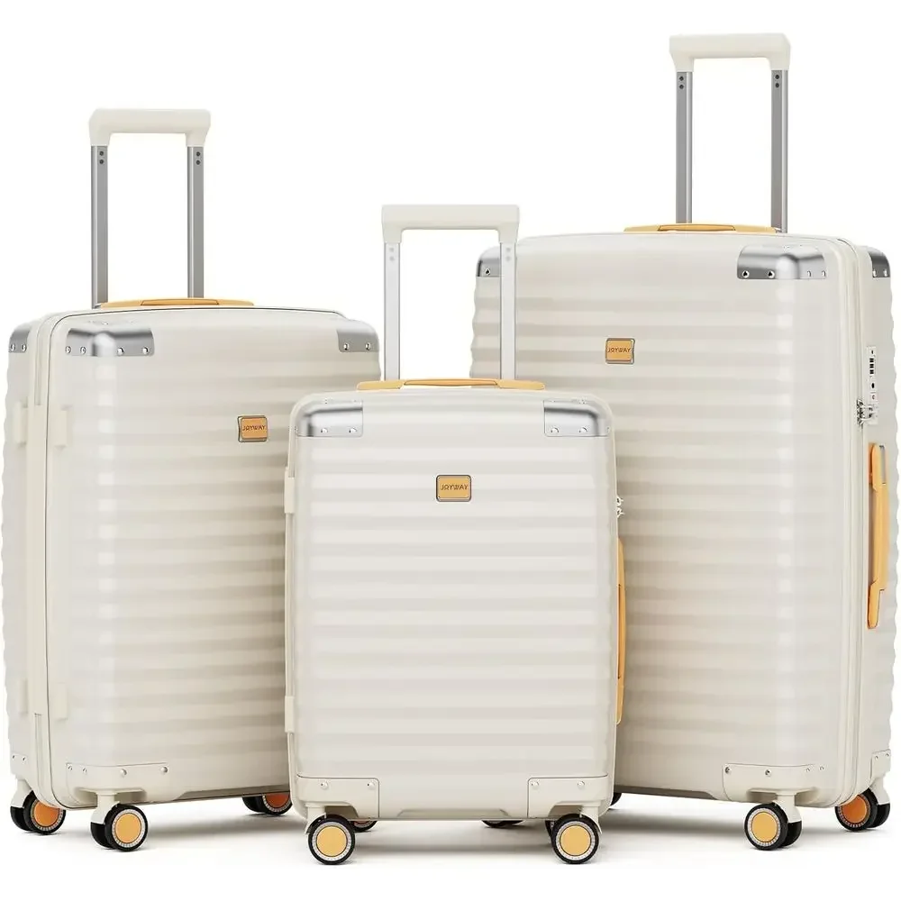 3-Piece Hard Shell Suitcase Set with TSA Lock and Spinner Wheels - Protective Travel Luggage (White)
3-Piece Hard Shell Suitcase Set with TSA Lock and Spinner Wheels - Protective Travel Luggage (White)