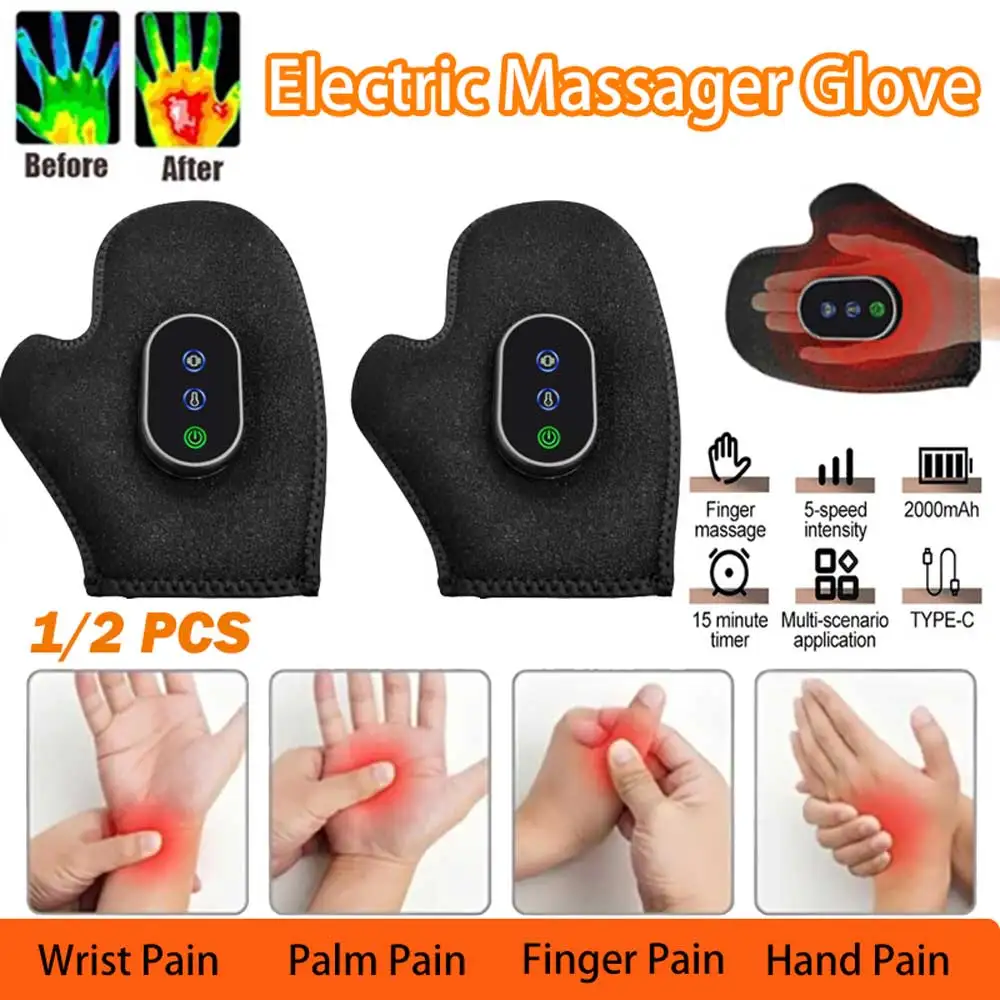 1/2Pcs Electric Hand Massager, Compress Finger Massage Glove Air Pressure Kneading Thumb Acupoint Palm Massager Finger Massager
1/2Pcs Electric Hand Massager, Compress Finger Massage Glove Air Pressure Kneading Thumb Acupoint Palm Massager Finger Massager