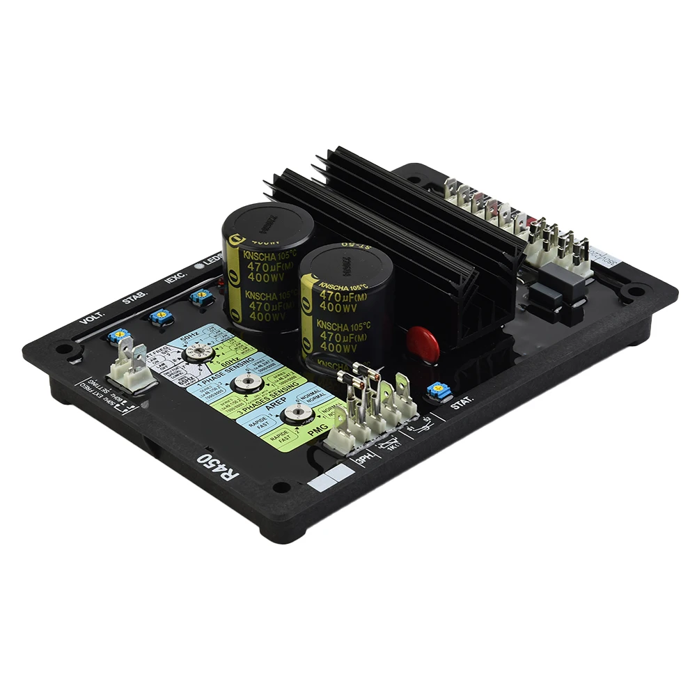 Voltage Regulator AVR R450 for Leroy Somer Generator Sets Designed with Transistor Control for Steady Regulation
Voltage Regulator AVR R450 for Leroy Somer Generator Sets Designed with Transistor Control for Steady Regulation