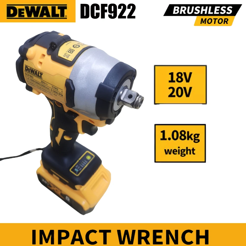 Dewalt DCF922 wireless impact wrench tool, universal 20V rechargeable battery, easy to operate, high torque, long battery life
Dewalt DCF922 wireless impact wrench tool, universal 20V rechargeable battery, easy to operate, high torque, long battery life