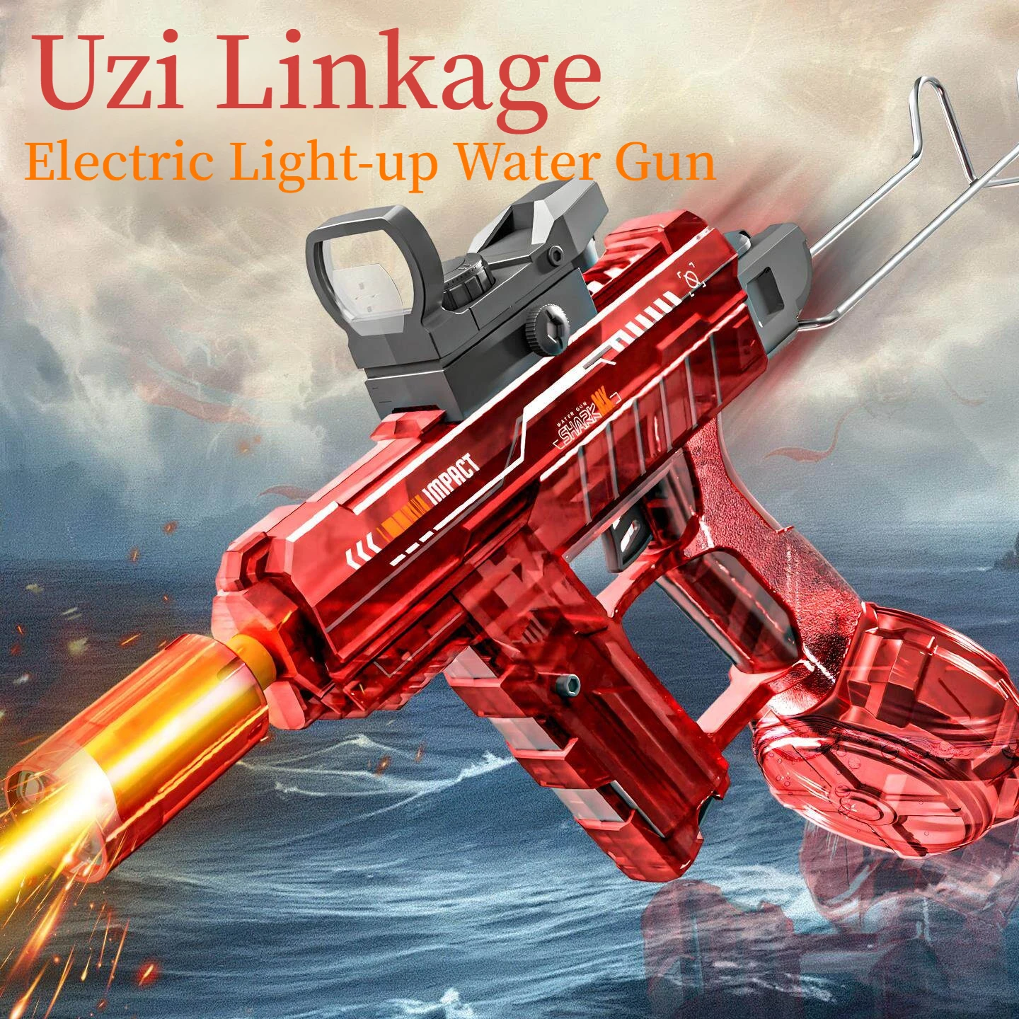 Мощный электрический водяной пистолет UZI с быстрой стрельбой, большой емкостью и светодиодной подсветкой на головке, для мальчиков, для игр на улице
Мощный электрический водяной пистолет UZI с быстрой стрельбой, большой емкостью и светодиодной подсветкой на головке, для мальчиков, для игр на улице