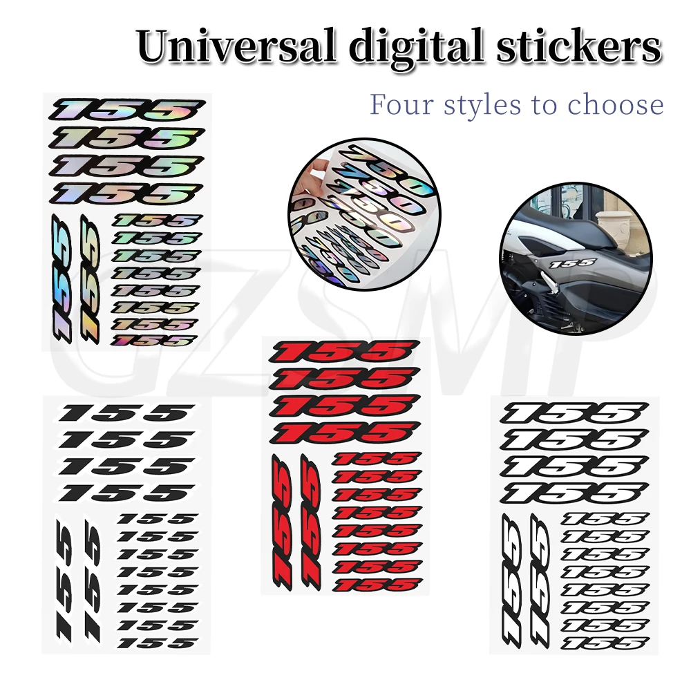 Motorcycle Number Stickers Body Shell Deco Decals 155 Emblem Fit for Yamaha Nmax XSR S-max Aerox Force Gixxer 155
Motorcycle Number Stickers Body Shell Deco Decals 155 Emblem Fit for Yamaha Nmax XSR S-max Aerox Force Gixxer 155