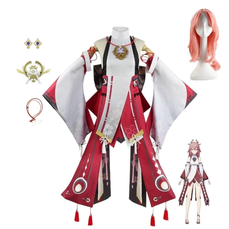 Game Genshin Impact Yae Miko Cosplay Costume Dress Accessories Wig Suit for Women Halloween Carnival Party Roleplay Outfits
Game Genshin Impact Yae Miko Cosplay Costume Dress Accessories Wig Suit for Women Halloween Carnival Party Roleplay Outfits