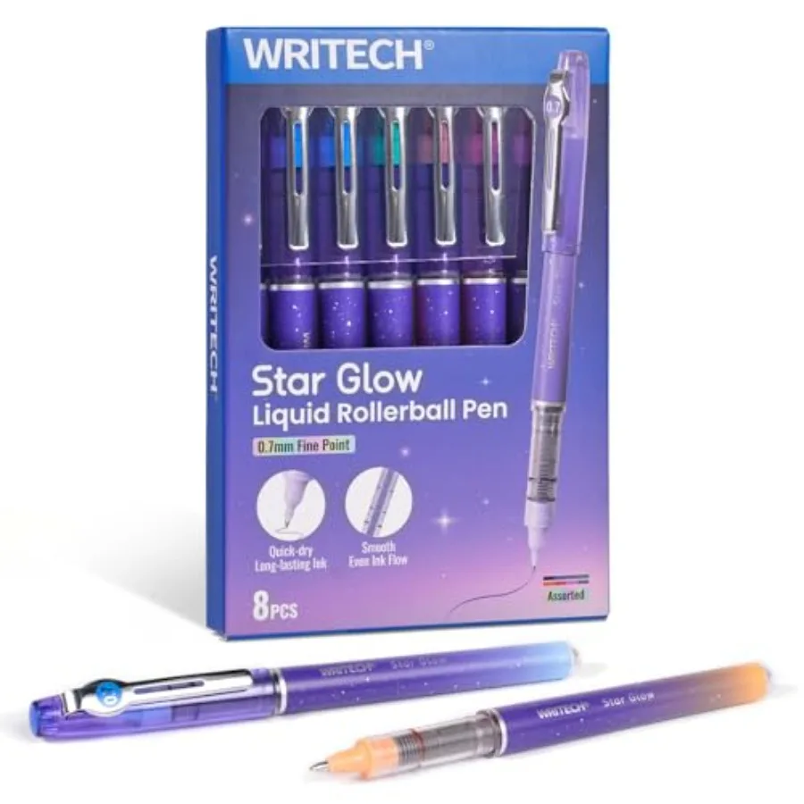 Liquid Ink Rollerball Pens: 8ct Fine Point Tip 0.7mm Roller Ball Rolling Pen for Smooth Writing Coloring Drawing Journaling No
Liquid Ink Rollerball Pens: 8ct Fine Point Tip 0.7mm Roller Ball Rolling Pen for Smooth Writing Coloring Drawing Journaling No