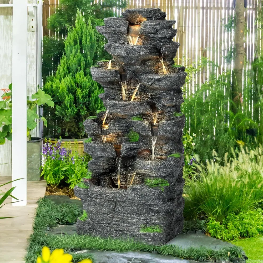 Garden Waterfall Fountain Outdoor - Water Fountains and Waterfalls, Outdoor/Indoor Floor Standing Resin Water Fountain
Garden Waterfall Fountain Outdoor - Water Fountains and Waterfalls, Outdoor/Indoor Floor Standing Resin Water Fountain