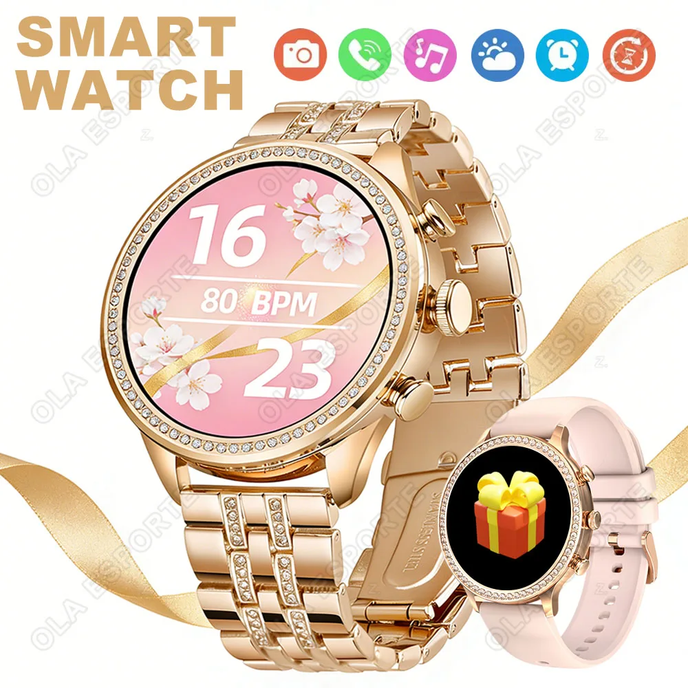2026 New Luxury Diamond Smart Watch Women Bluetooth Call Smartwatch Heart Rate Health Monitoring Smartwatches Waterproof R30Max
2026 New Luxury Diamond Smart Watch Women Bluetooth Call Smartwatch Heart Rate Health Monitoring Smartwatches Waterproof R30Max