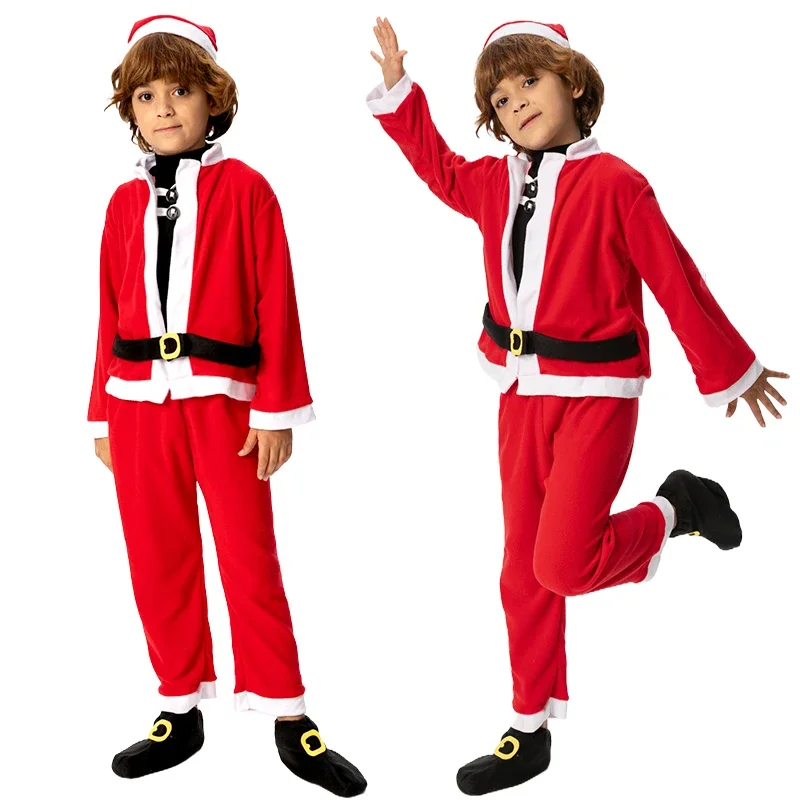 Fc6boys Santa costume suit with belt hat pants boot covers top Christmas costume kids party cosplay suit for kids 6-12year @ fc8
Fc6boys Santa costume suit with belt hat pants boot covers top Christmas costume kids party cosplay suit for kids 6-12year @ fc8