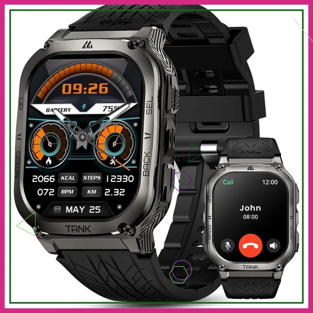 Smart Watch 60 Days Battery 5ATM Waterproof 2" AMOLED Display Answer/Make Calls Health Monitor for iOS Android
Smart Watch 60 Days Battery 5ATM Waterproof 2" AMOLED Display Answer/Make Calls Health Monitor for iOS Android