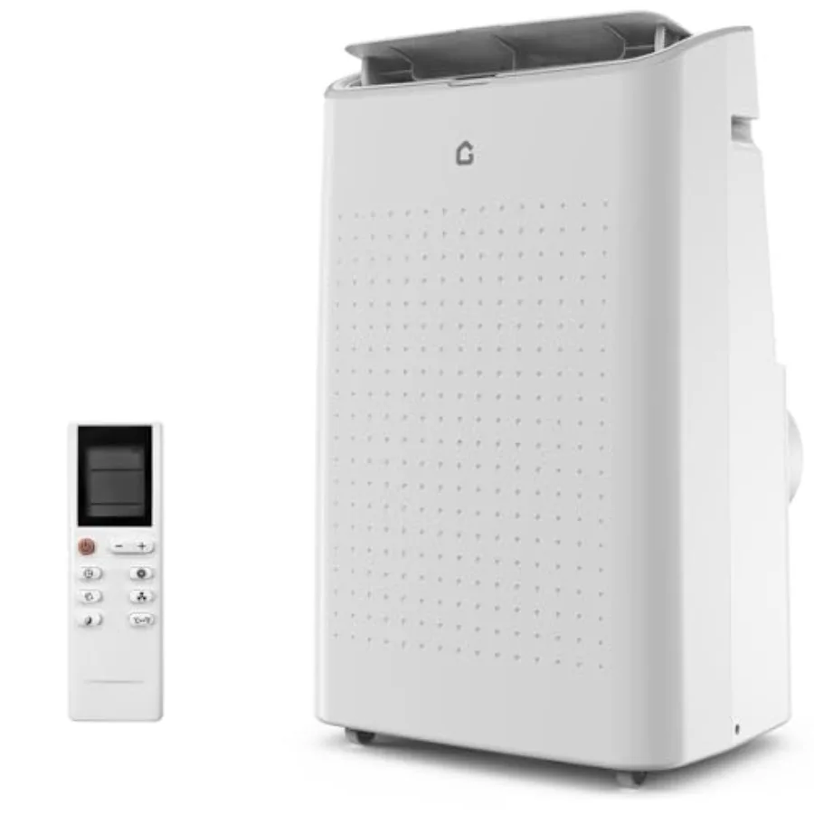 Portable air conditioner for rooms up to 750 sq.ft, white top cover, 14000 BTU, 4-in-1 cooling/dehumidifier/fan/sleep mode, qui
Portable air conditioner for rooms up to 750 sq.ft, white top cover, 14000 BTU, 4-in-1 cooling/dehumidifier/fan/sleep mode, qui