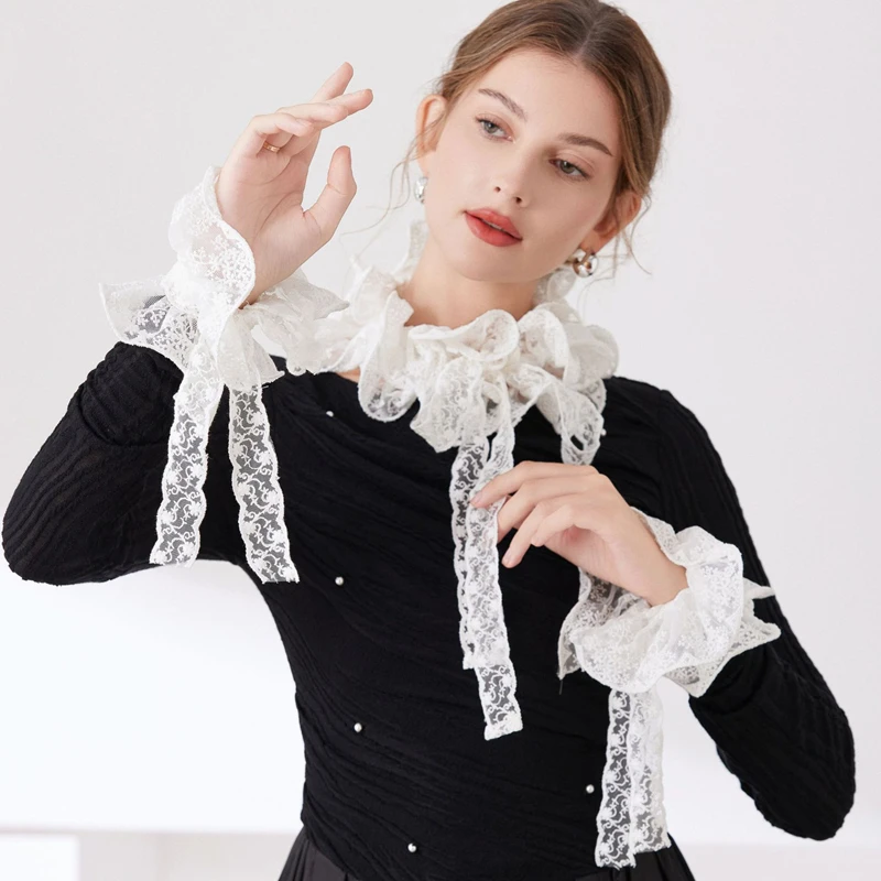 Elegant Sweet Decorative Lace Collar Princess Neck Ruffle Detachable False Collar Neckwear Fashion Costume Accessory
Elegant Sweet Decorative Lace Collar Princess Neck Ruffle Detachable False Collar Neckwear Fashion Costume Accessory