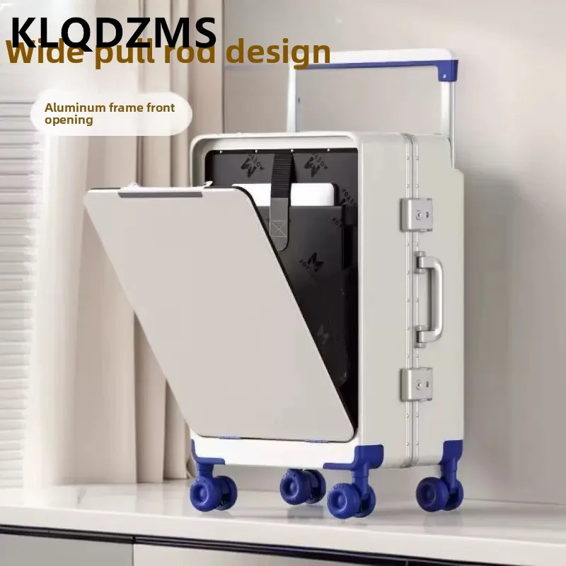 KLQDZMS Front Opening 20 Inch Luggage Compartment Portable Cabin Compartment Business Aluminum Frame Suitcase USB Charging With
KLQDZMS Front Opening 20 Inch Luggage Compartment Portable Cabin Compartment Business Aluminum Frame Suitcase USB Charging With