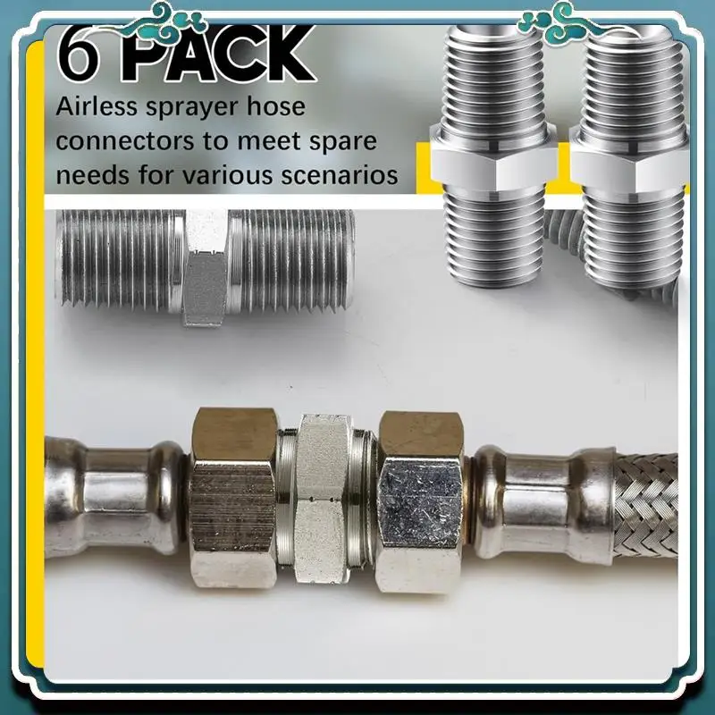 Premium 6 Pack 1/4In X 1/4In Airless Sprayer Hose Connectors 1/4In Hose Fitting For Connecting 1/4In Airless Paint Sprayer Hoses
Premium 6 Pack 1/4In X 1/4In Airless Sprayer Hose Connectors 1/4In Hose Fitting For Connecting 1/4In Airless Paint Sprayer Hoses