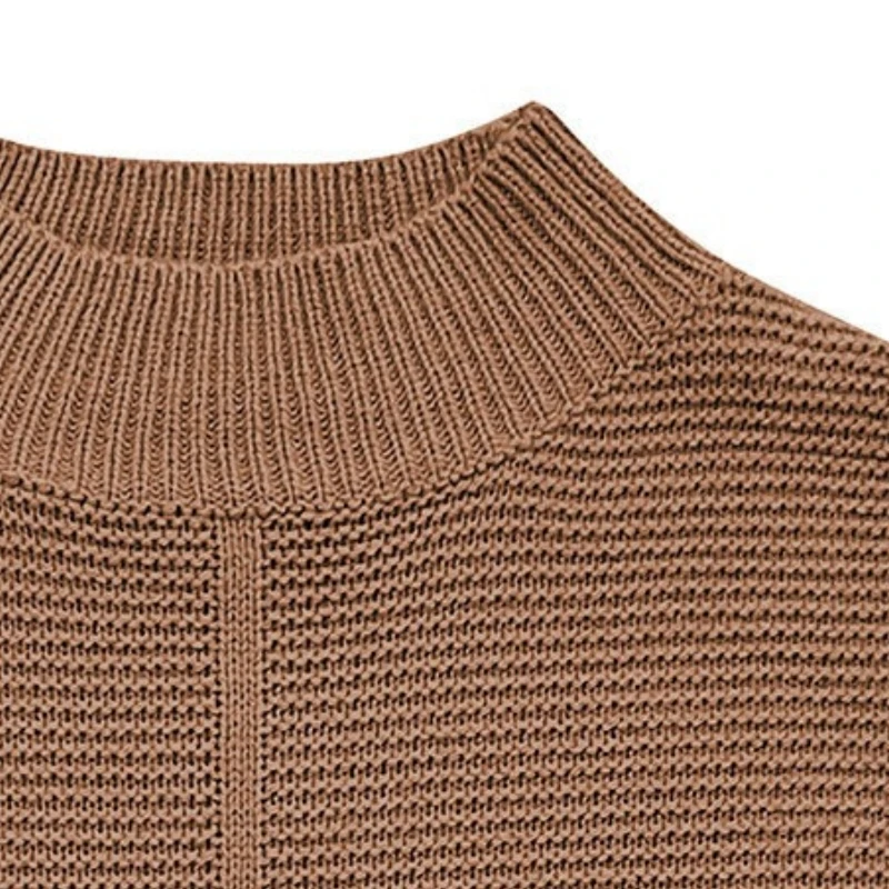 Casual Solid Color Knitted Sweater Pullover for Women Fashion Half High Collar Knittedwear Tops Autumn Winter Oversized Jumpers
Casual Solid Color Knitted Sweater Pullover for Women Fashion Half High Collar Knittedwear Tops Autumn Winter Oversized Jumpers