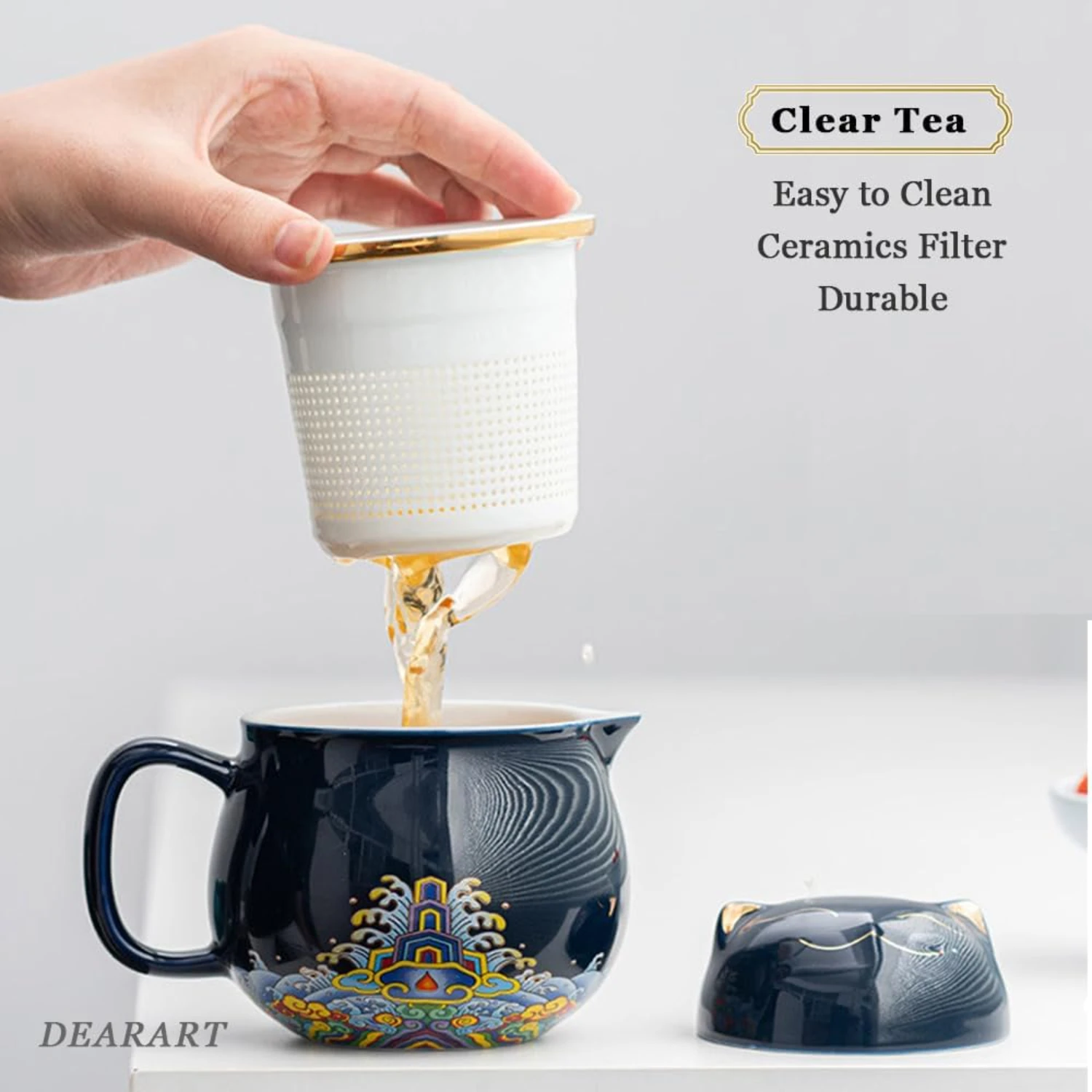 Stylish Portable Tea Flask with Dark Cat Print, 10.8oz Capacity, Wide Mouth for Easy Steeping. Ideal for Tea On the Go. Hot-keep
Stylish Portable Tea Flask with Dark Cat Print, 10.8oz Capacity, Wide Mouth for Easy Steeping. Ideal for Tea On the Go. Hot-keep