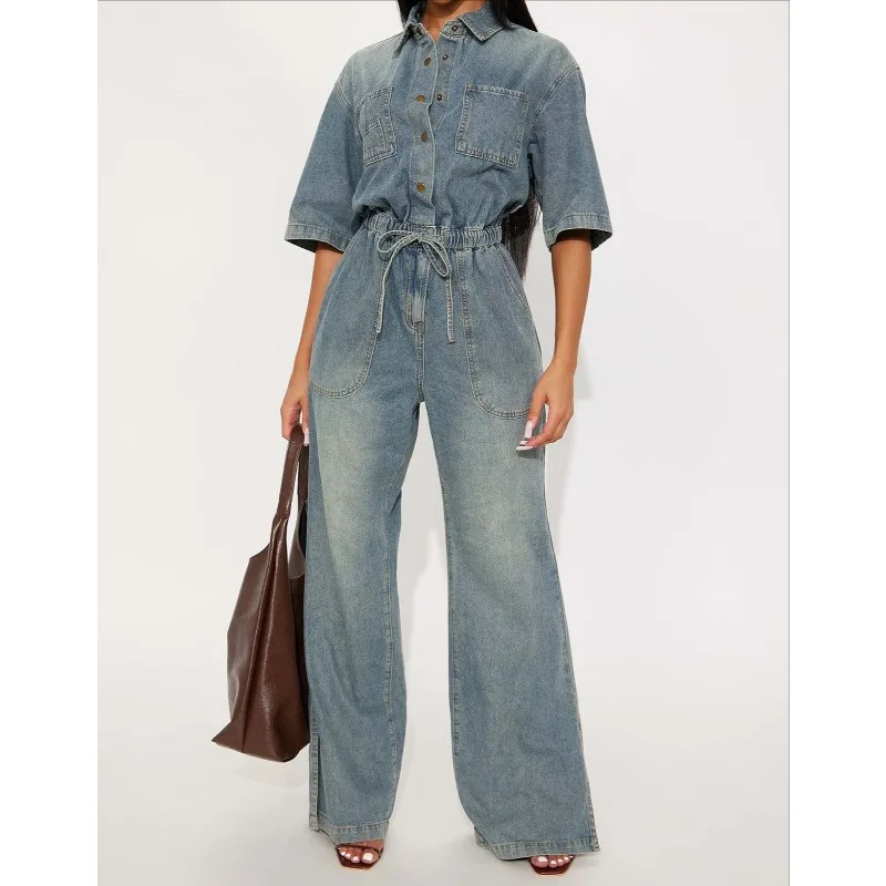 Elegant Women's Jeans Spring and Autumn 2026 New Long Pants Waist-Cinched Overall Clothing Short Sleeve Conjoined Pants
Elegant Women's Jeans Spring and Autumn 2026 New Long Pants Waist-Cinched Overall Clothing Short Sleeve Conjoined Pants