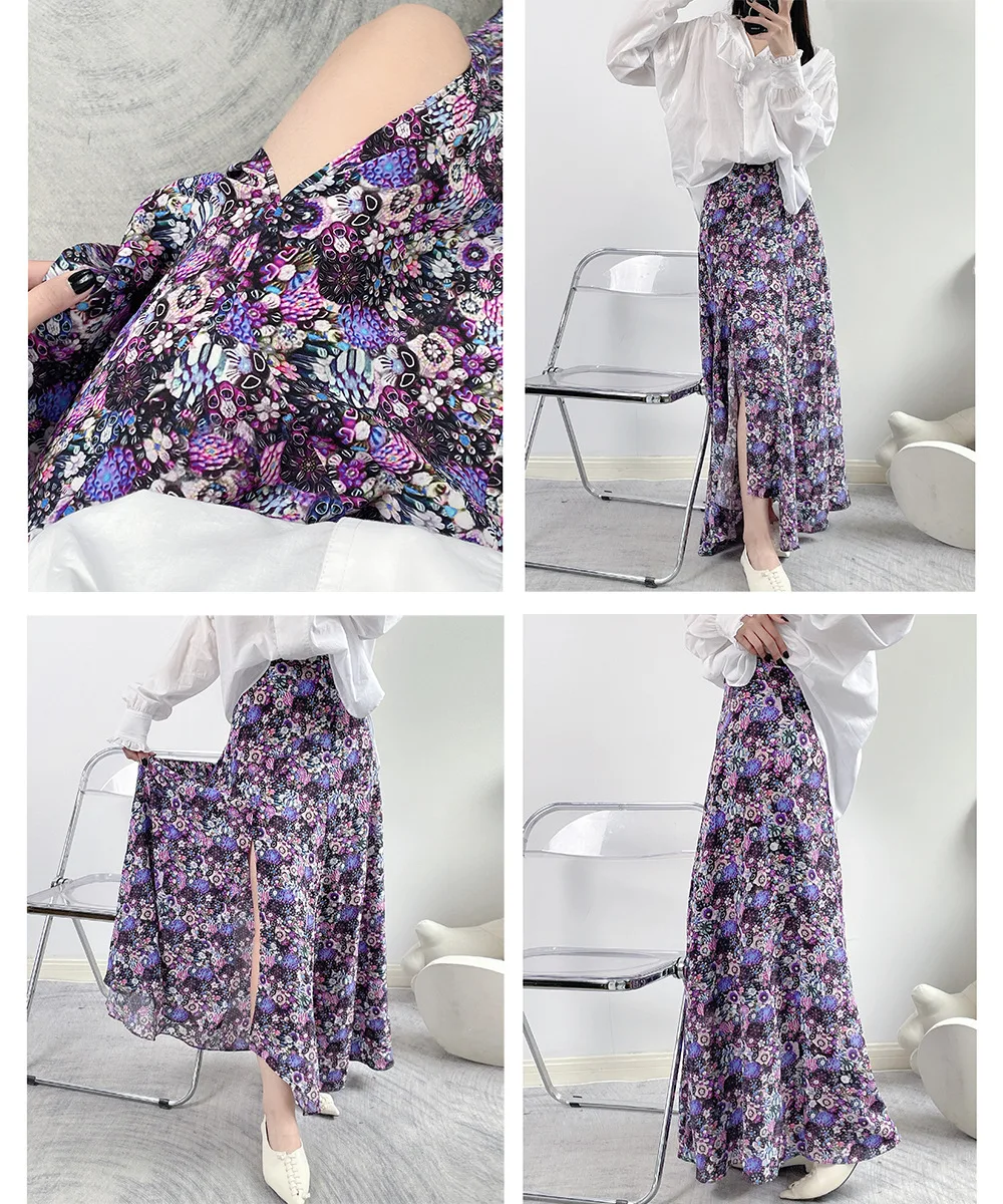2023 Spring Summer New French Printed Versatile Half Skirt Feminine Slim Mid length Split Midi Skirt
2023 Spring Summer New French Printed Versatile Half Skirt Feminine Slim Mid length Split Midi Skirt
