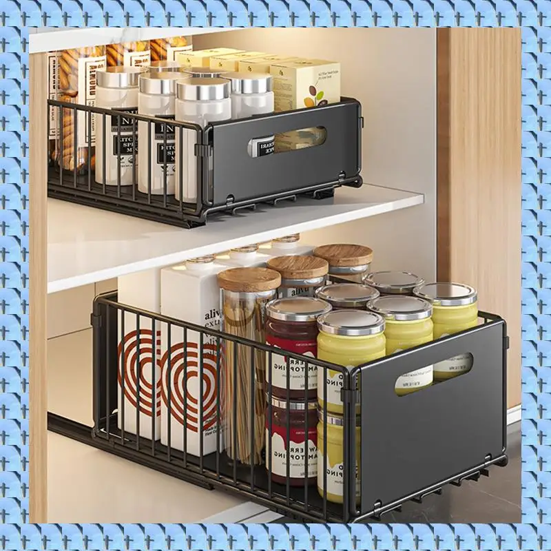NOCM Pull Out Kitchen Storage Rack - Kitchen Sink Shelf Slide Drawer Organizer For Seasoning Bottles, Snacks & More
NOCM Pull Out Kitchen Storage Rack - Kitchen Sink Shelf Slide Drawer Organizer For Seasoning Bottles, Snacks & More