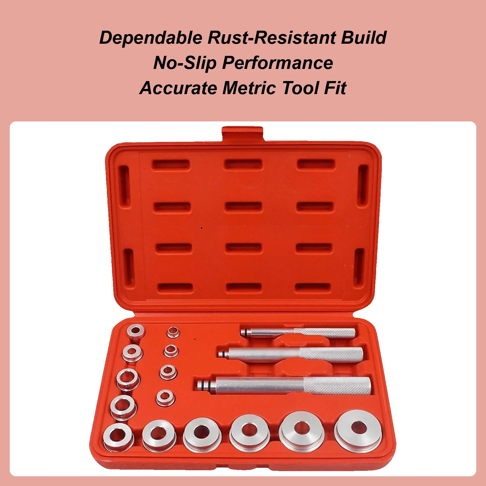 Auto Bearing Race Seal Driver Heavy Duty Precision Sizing Auto Bearing Race Seal Driver Installer Set For Garage Repair Shop
Auto Bearing Race Seal Driver Heavy Duty Precision Sizing Auto Bearing Race Seal Driver Installer Set For Garage Repair Shop