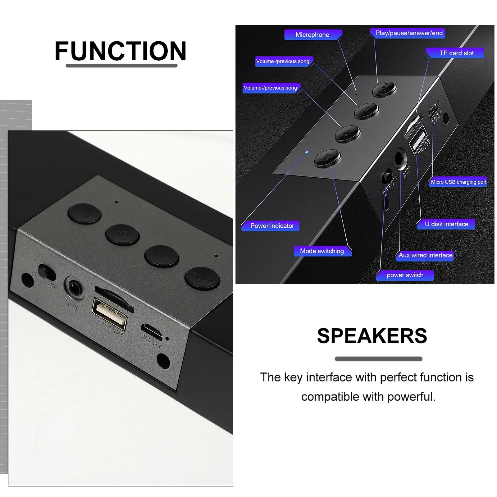 1pc Speaker Portable Subwoofer For Desktop Mini Strip-Type Speaker Wireless Audio Device Grade Speakers
1pc Speaker Portable Subwoofer For Desktop Mini Strip-Type Speaker Wireless Audio Device Grade Speakers