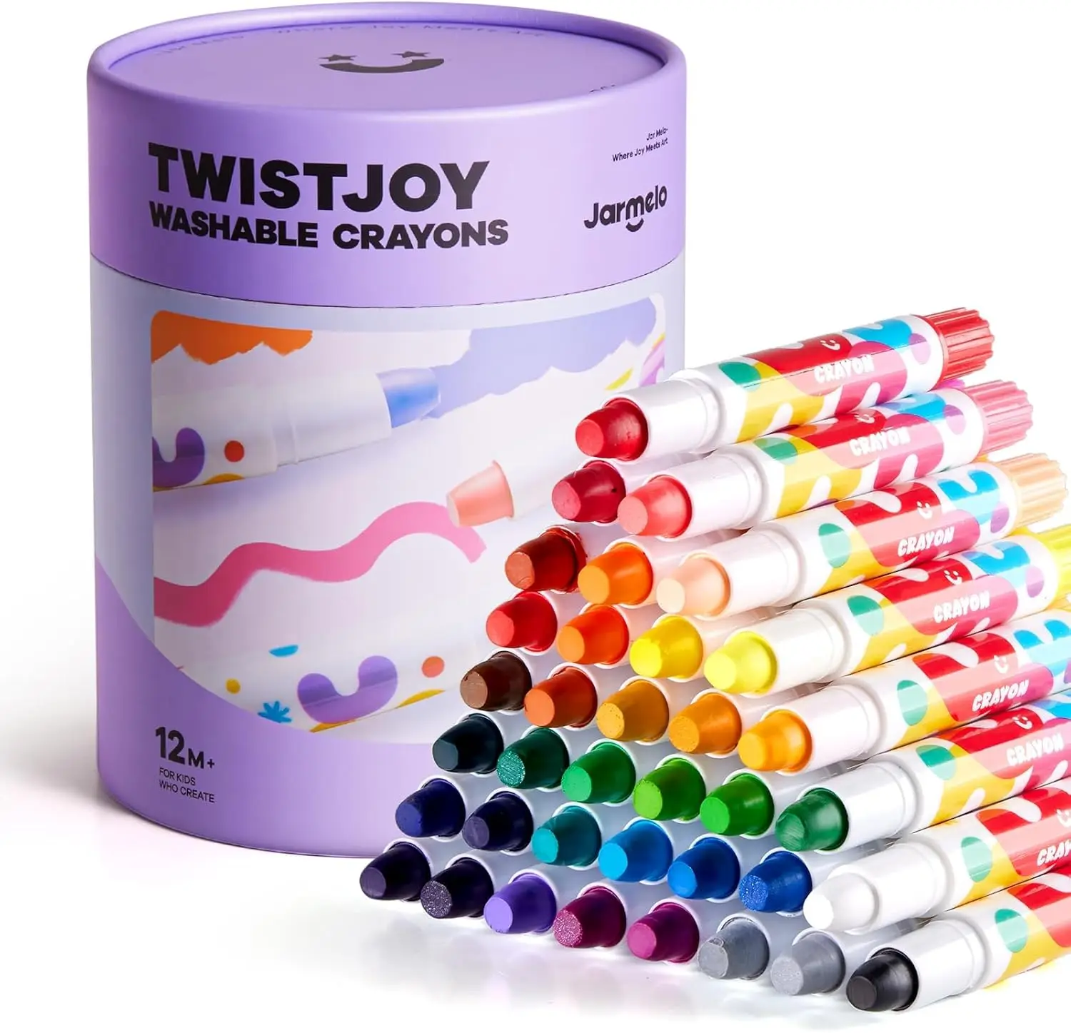 36 цветов, нетоксичные моющиеся мелки TwistJoy для малышей, удобные для захвата большие мелки, безопасные для младенцев и детей
36 цветов, нетоксичные моющиеся мелки TwistJoy для малышей, удобные для захвата большие мелки, безопасные для младенцев и детей