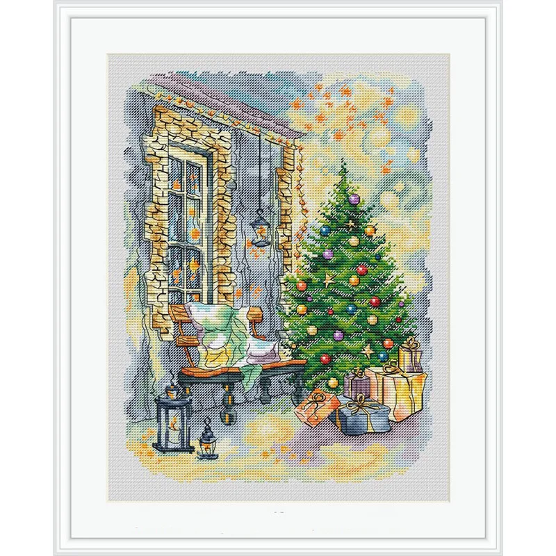 Набор для вышивки крестом, Рождественский, без обруча 
Набор для вышивки крестом, Рождественский, без обруча