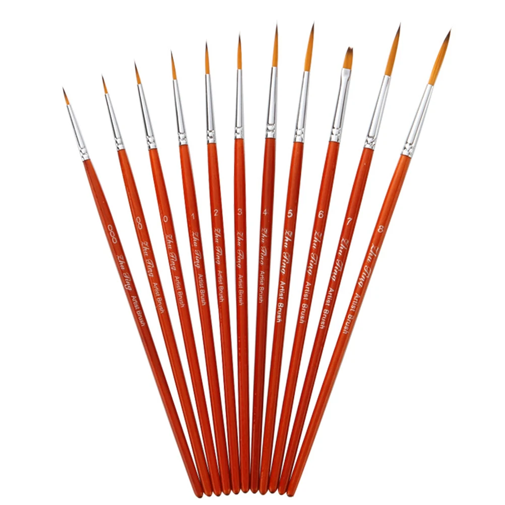 11pcs Long Handle Line Drawing Pen Set Premium Nylon Watercolor Sketching Brush For Acrylic Gouache Miniature Painting Portable 
11pcs Long Handle Line Drawing Pen Set Premium Nylon Watercolor Sketching Brush For Acrylic Gouache Miniature Painting Portable