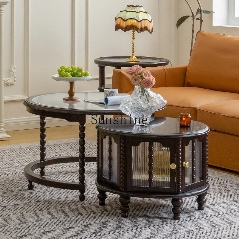 French retro all-solid wood coffee table living room small apartment combination coffee table
French retro all-solid wood coffee table living room small apartment combination coffee table