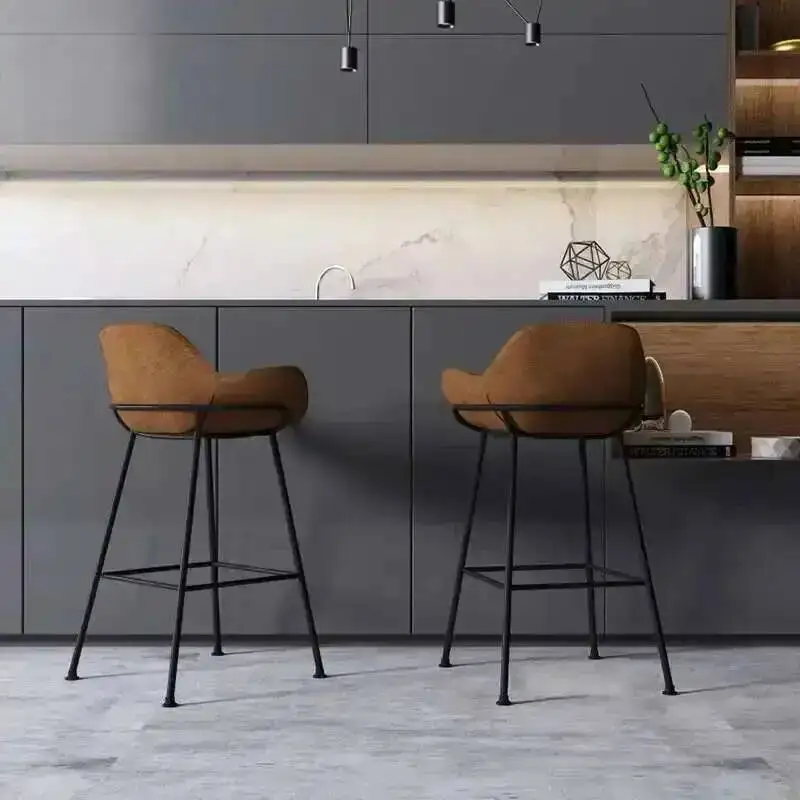 Chairs Nordic Black Backrest Iron Bar Creative Armchair High Chair Modern Simple Bar Stool Home high table Kitchen Bar Chair Z 
Chairs Nordic Black Backrest Iron Bar Creative Armchair High Chair Modern Simple Bar Stool Home high table Kitchen Bar Chair Z