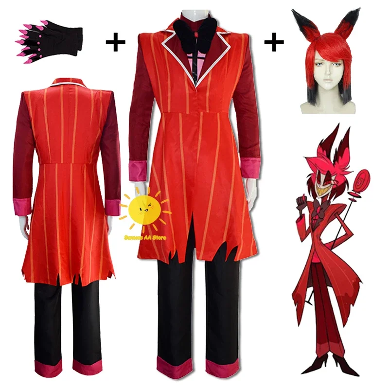FC6Hotel Alastor Cosplay Costumes Hazbin Uniform Red Jacket Uniform Alastor Wig Full Set of Halloween Carnival Birthday Par@FC8!
FC6Hotel Alastor Cosplay Costumes Hazbin Uniform Red Jacket Uniform Alastor Wig Full Set of Halloween Carnival Birthday Par@FC8!