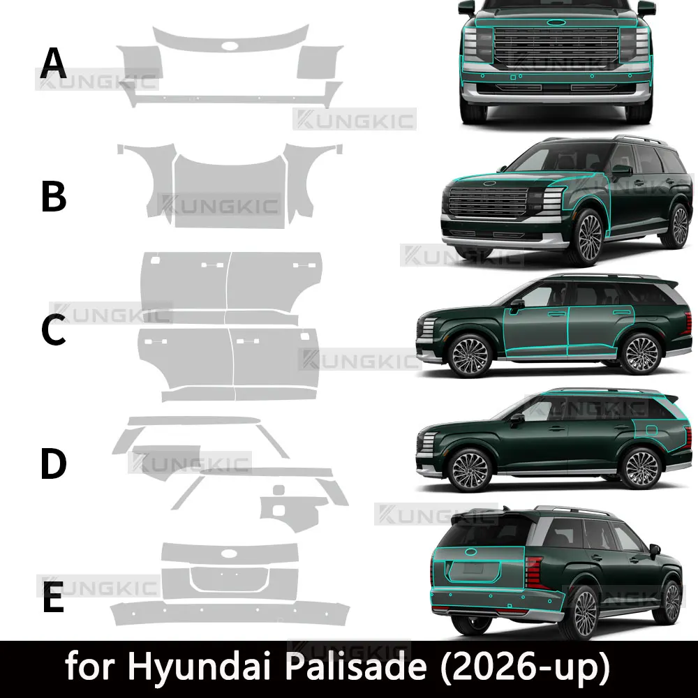 Для Hyundai Palisade 2026-up автомобильная защитная пленка для краски, комплект наклеек для тела, бюстгальтер, предварительно вырезанная прозрачная пленка против царапин, аксессуары
Для Hyundai Palisade 2026-up автомобильная защитная пленка для краски, комплект наклеек для тела, бюстгальтер, предварительно вырезанная прозрачная пленка против царапин, аксессуары