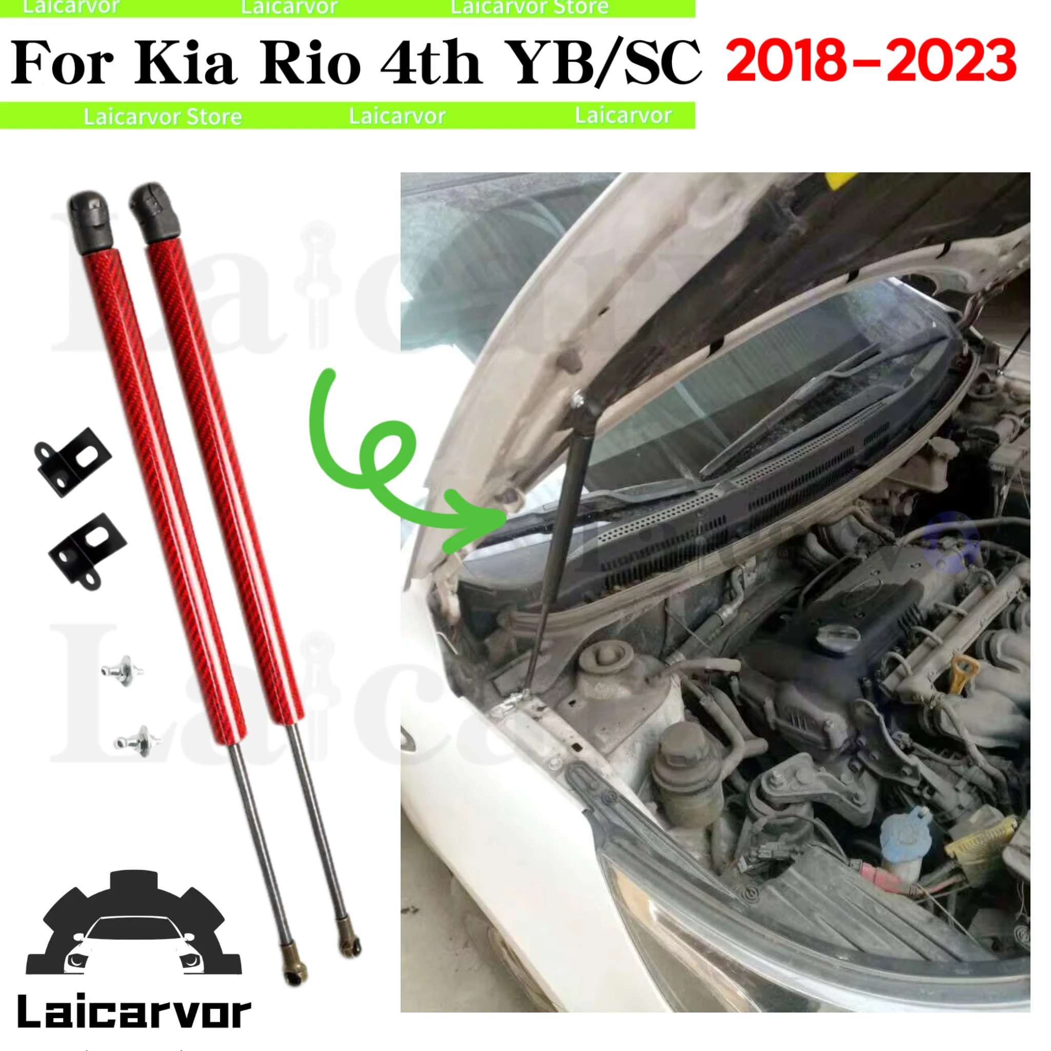 1 Set Front Hood Bonnet Gas Struts For Kia Rio 4th YB SC 2018-2023 Kia Tonic Lift Support Damper Shocks Prop Rods Cylinders
1 Set Front Hood Bonnet Gas Struts For Kia Rio 4th YB SC 2018-2023 Kia Tonic Lift Support Damper Shocks Prop Rods Cylinders