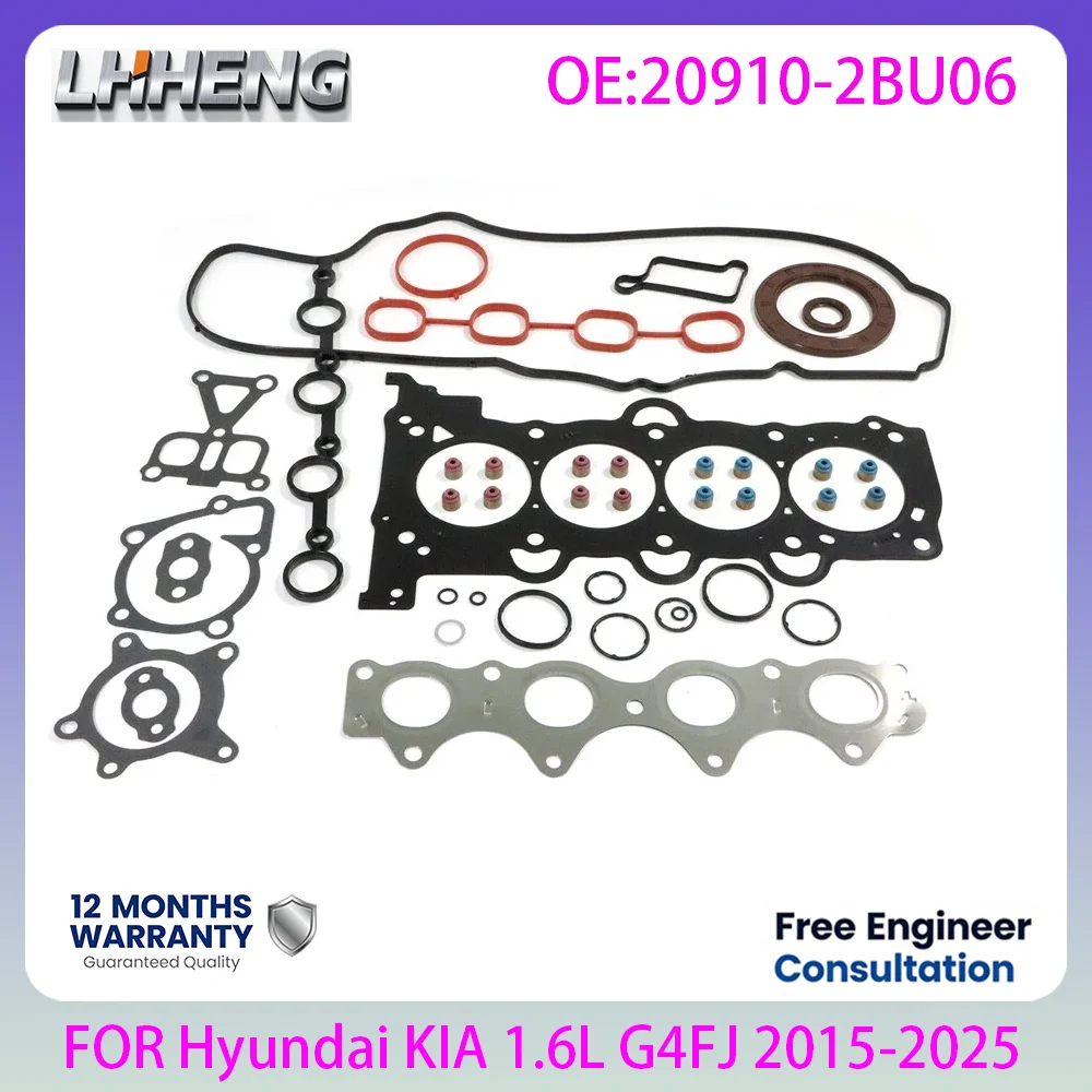 Engine Gasket set For Hyundai Elantra i30 KONA SONATA TUCSON Sportage Kia KX5 1.6L 1.6 L T L4 GAS G4FJ 2015–2025 20910-2BU06
Engine Gasket set For Hyundai Elantra i30 KONA SONATA TUCSON Sportage Kia KX5 1.6L 1.6 L T L4 GAS G4FJ 2015–2025 20910-2BU06