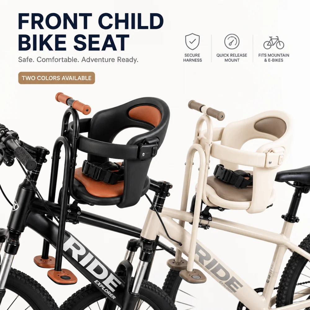 Front-Mounted Child Safety Seat Armrest Padded Child Bicycle Seat Easy Installation Pedal Front Child Seat for MTB
Front-Mounted Child Safety Seat Armrest Padded Child Bicycle Seat Easy Installation Pedal Front Child Seat for MTB