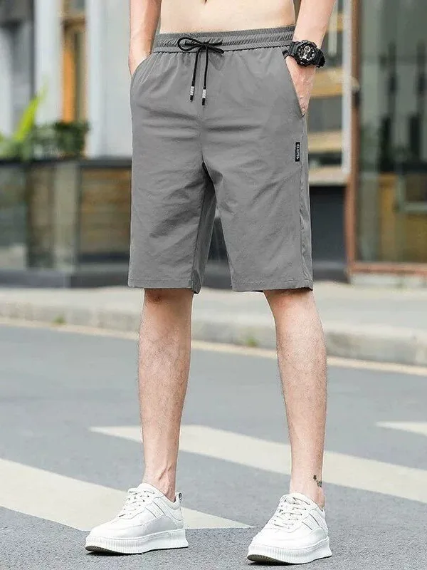 Grey Casual Men's Short Pants Summer Thin Straight Tube Ice Silk mid Waist Sports Five-Point Pants Loose Fit Polyester Fiber
Grey Casual Men's Short Pants Summer Thin Straight Tube Ice Silk mid Waist Sports Five-Point Pants Loose Fit Polyester Fiber