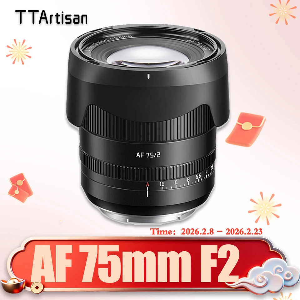 TTArtisan AF 75mm F2 Full Frame Autofocus Lens for Portrait Photography with Sony E A6400 A7RIII ZVE-10 FX30 Fuji XF Nikon ZFC L
TTArtisan AF 75mm F2 Full Frame Autofocus Lens for Portrait Photography with Sony E A6400 A7RIII ZVE-10 FX30 Fuji XF Nikon ZFC L